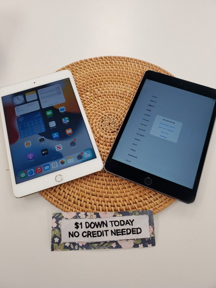 Apple iPad Mini 4 Tablet Pay $1 DOWN AVAILABLE NO CREDIT NEEDED