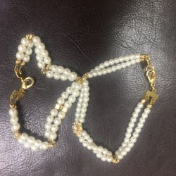  Bracelets - Beautiful Set of Two Faux Pearl Bracelets