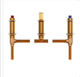 Moen 2-handle  3-hole Roman tun adjustable rough-in valve 1/2" cc connection