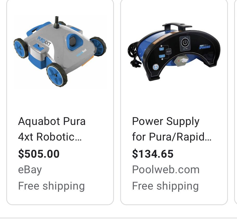 Robotic pool cleaner with power control supply (above and in-ground pools)