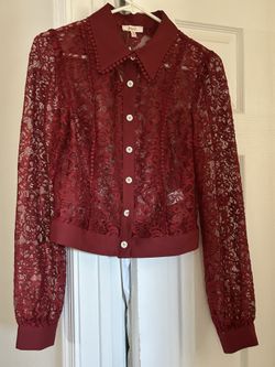 Burgundy Long Sleeve Shirt $8 
