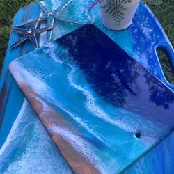 Hand Poured Resin Charcuterie Or Decorative Board 