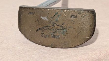 Vintage - Tiger Shark RH Mallet Putter 35" Regular Flex Steel Shaft