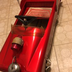 Vintage Pedal Firetruck Car Fire Fighter Unit No 508