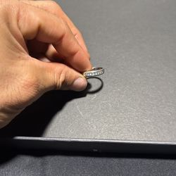 Silver Cz Wedding Band