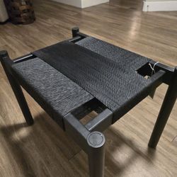 Small Black Woven Top Table
