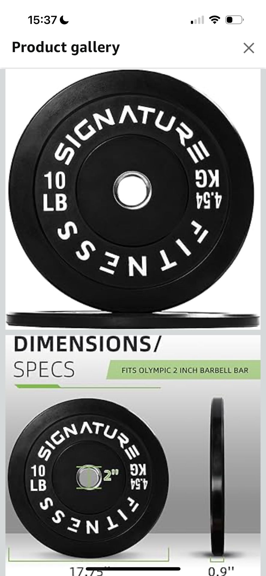 6.5ft Barbell With 2 10lb Weights 