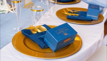 150 Blue Cloth Napkins For Wedding