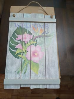 Floral Welcome Wall hanging