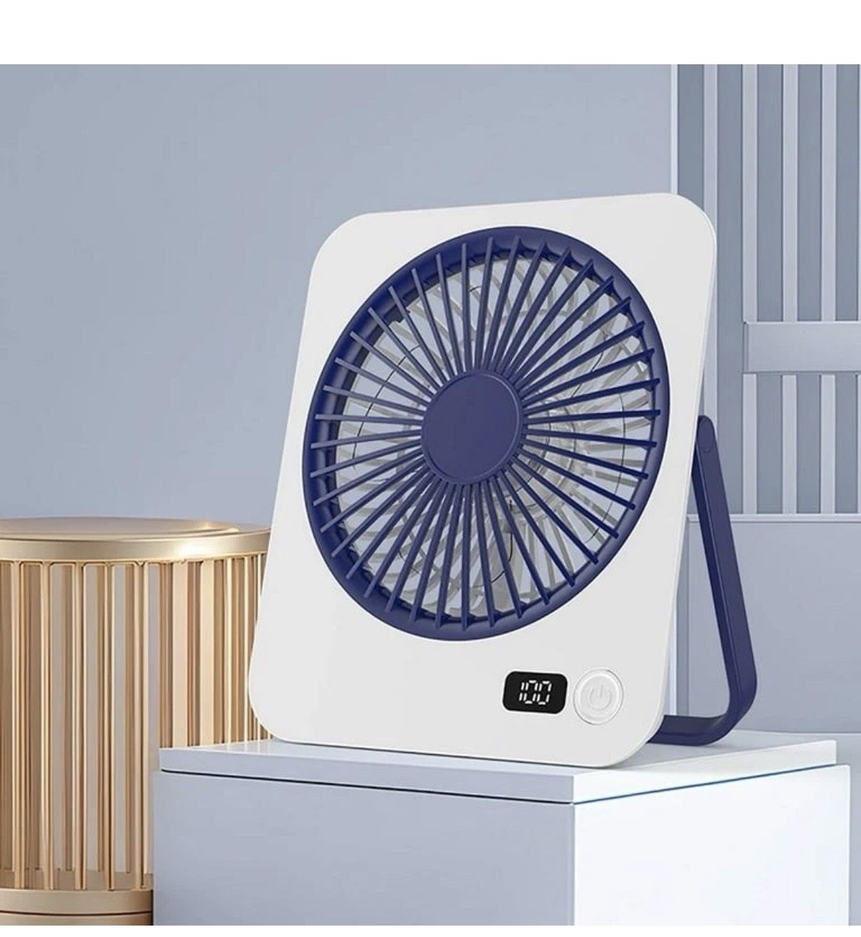 Wholesale Only Rechargeable Desktop Fan with Digital Display – 300 Sets Available, $2 Each, Visit Our Warehouse in City of Industry