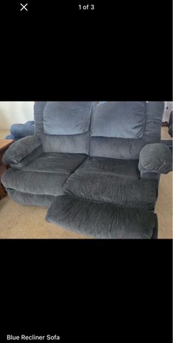 Blue recliner very comfortable
