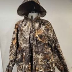 HODGMAN Size XL Camo Duck Hunting Rain Parka - EUC!