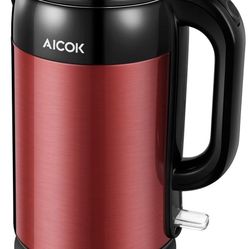 Electric Kettle Double Wall Cool Touch Tea Kettle, Full Stainless Steel Inside, 1.7L 1500W Fast Water Kettle with Auto Shut-Off & Boil Dry Protection,