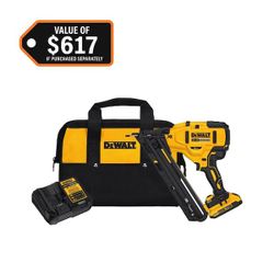 DEWALT- 20V MAX XR Lithium-Ion Cordless 2-1/2 in. 15-Gauge Finish Nailer Kit