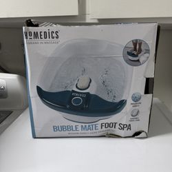 HoMedics Bubble Mate Foot Spa Massager Heated Bubbles Pumice Stone 