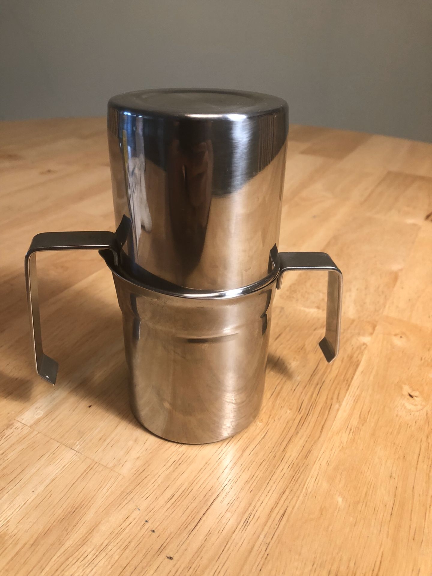 Vintage rare ilsa stainless steel 1 cup neapolitan coffee maker