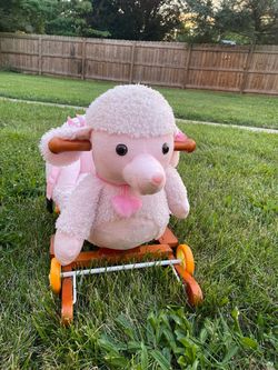 Pink Poodle Toddler Rocking Chair