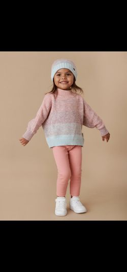 Huxbaby Girls Jewel Rainbow Stripe Knit Jumper