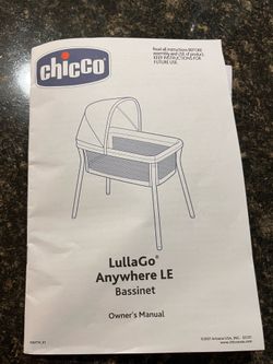 Chicco LullaGo Anywhere LE Bassinet Excellent Condition