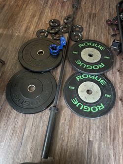 ROGUE WEIGHTS 2x25 AND 2x10 LBS WITH HULK FRACTIONAL PLATES AND 2.0 X TRAINING 15 kg BAR COLLARS INCLUDED