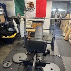 Bench Press Rack & Curls 