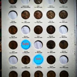 Rare! 1909 VDB thru 1940-S Lincoln Wheat Penny Collection