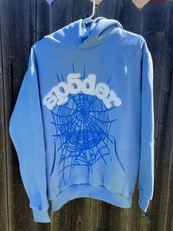 Sp5der Hoodie Sky Blue Size M