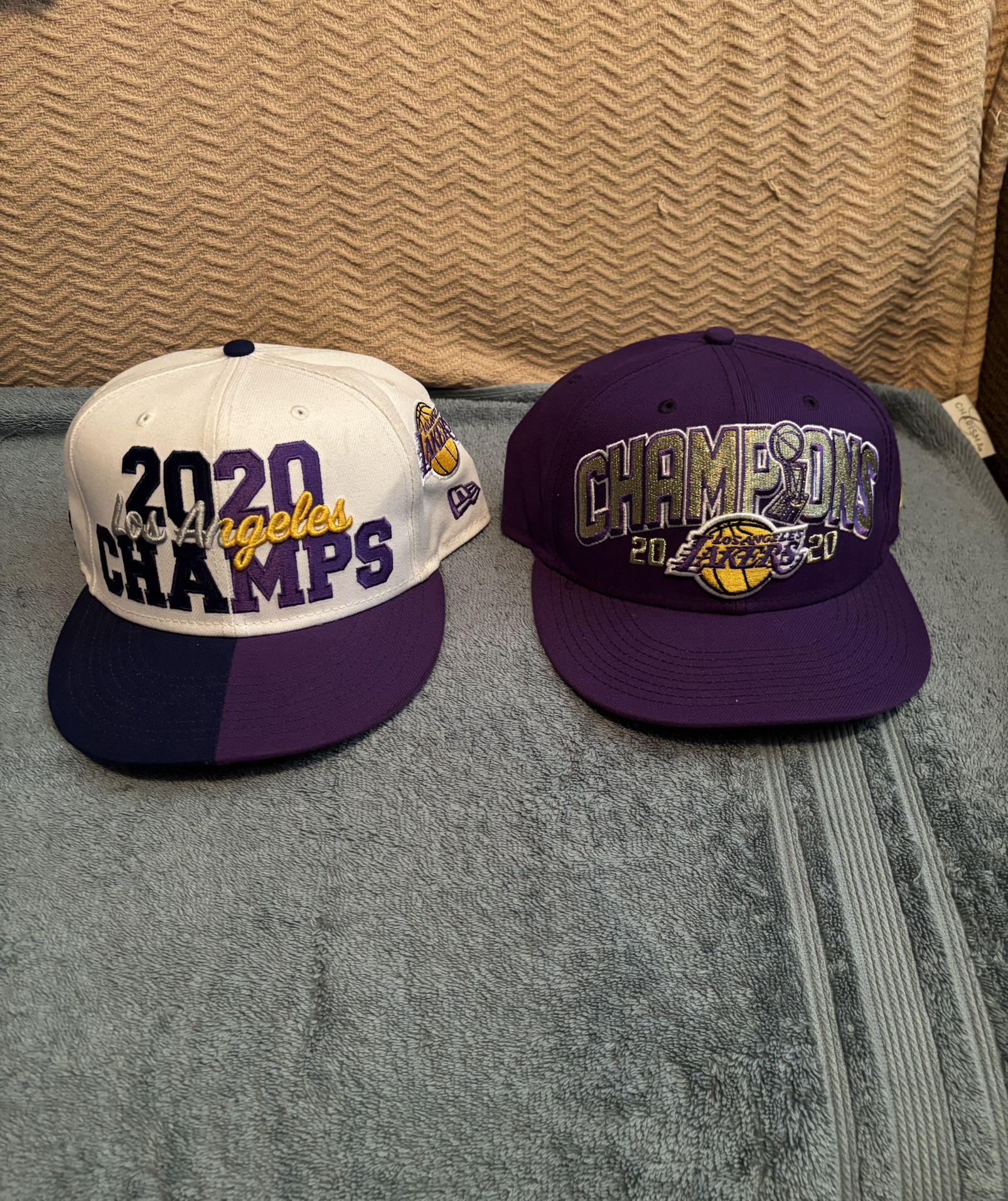 Los Angeles Lakers 2020 Championship Caps Lot Of 2