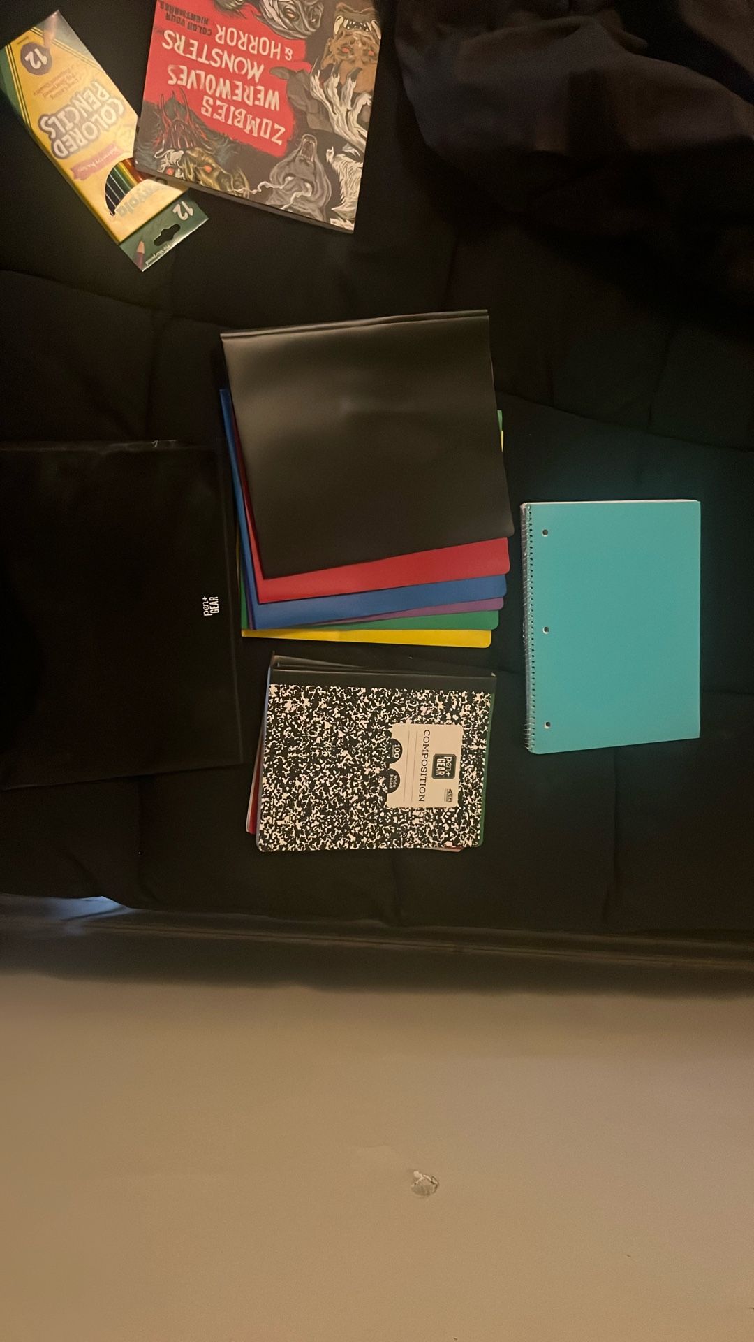 6 Folder 3 Composition Note Books 1 Large Note Book 1 Document Holder