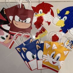 sonic character candy bags party favors happy birthday kid girl boy fiesta cumpleanos decor knuckles