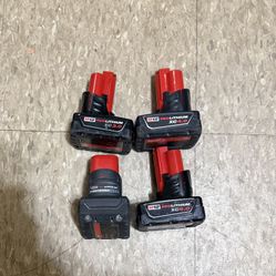 M12 Batteries Number 3 , 4 , 5 , 6