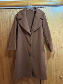 SHEIN Women’s EZwear Lapel Neck Overcoat Without Belt