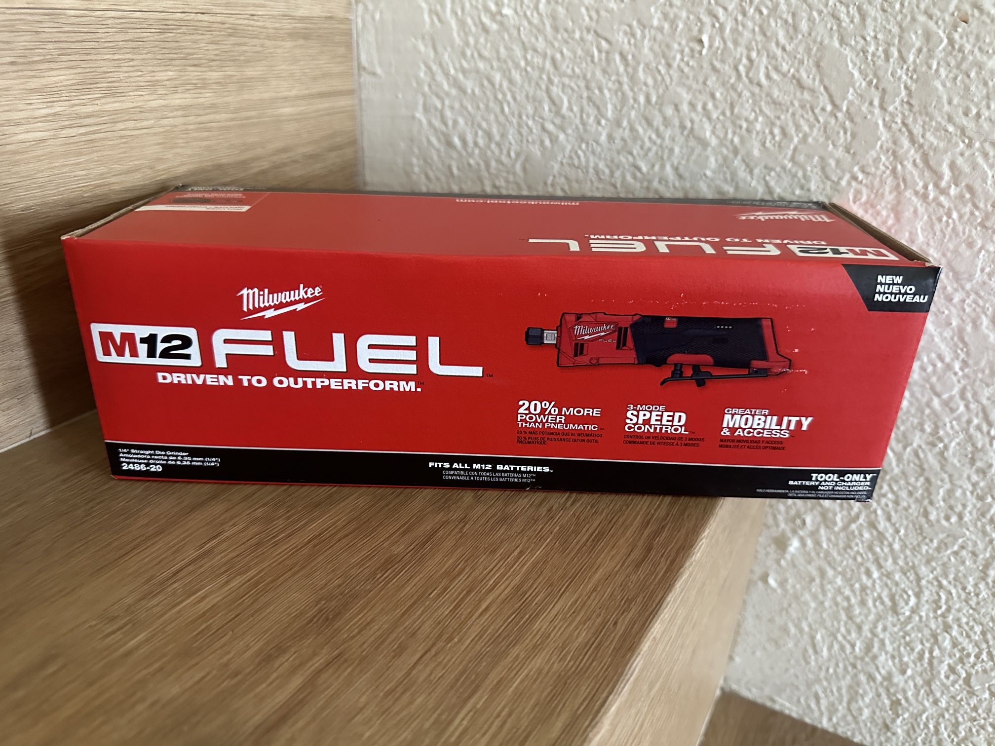 Milwaukee M12 Fuel 1/4” Straight Die Grinder (new)