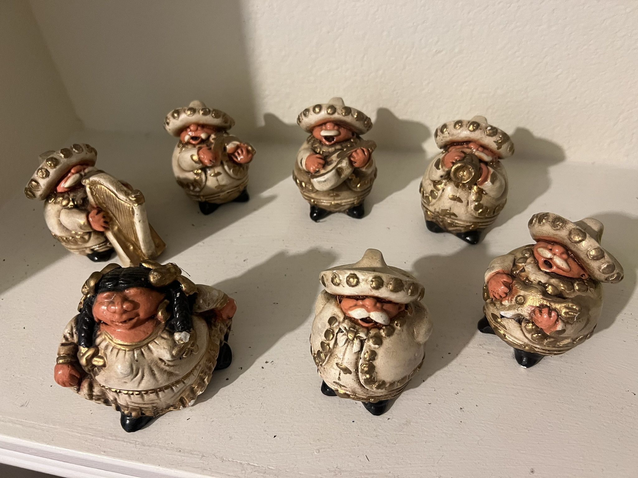 Vintage Mariachi Band Statue