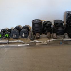 Complete Home Gym – Rack, Bench, Barbells, Plates, Dumbbells + Tons of Accessories