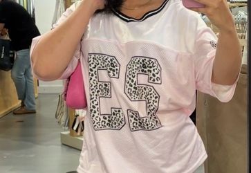 Oversized jersey pink t