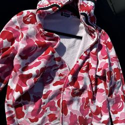 PINK BAPE HOODIE