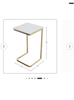 Free marble c shape table