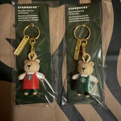Starbucks Holiday 2025 Bearista Keychains/hot Drink Stoppers
