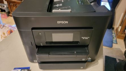 Epson WorkForce Pro WF 4833 Like New and 4 New Black Ink Cartridges $125