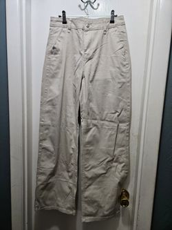 Ladies 8 Beige Dokotoo Casual Flat Front Pants