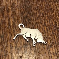 Sterling bull charm