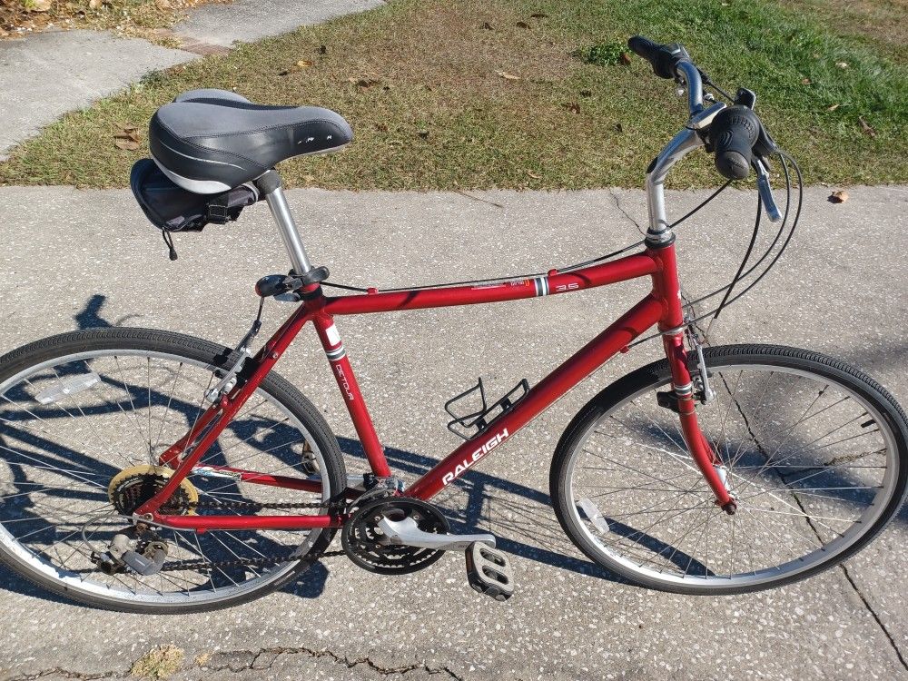 Raleigh Detour 3.5 Like New Hybrid bike bicycle, 700 tires, 23" frame bought and barely used all tuned up - $80 FIRM