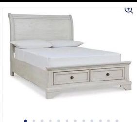 Twin/Full Size Sleigh Bed with Storage