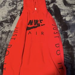 red and black nike air just do it hoodie 