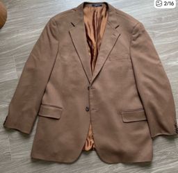 Arnold Brant Loro Piana 100% Cashmere Jacket Coat in Camel Tan Sz 51L EUC