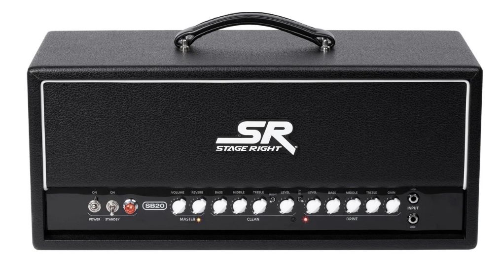 Stage Right by Monoprice SB20 50-watt All Tube 2-channel Guitar Amp Head with Reverb
