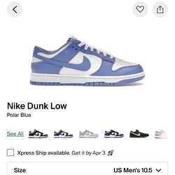 Nike Dunk Low Polar Blue Size