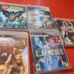  PS3  Games - L.A Noire and Tomb Raider Underworld LEFT