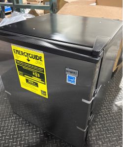 New but has a dent Avanti Mini Fridge Compact Refrigerator for Home Office or Dorm